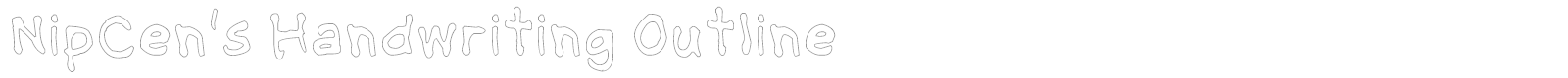 Nipcens Handwriting font preview